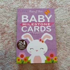 Rising Star Pink Baby Milestone Cards